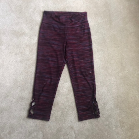 purple capri running pants - Picture 2 of 4